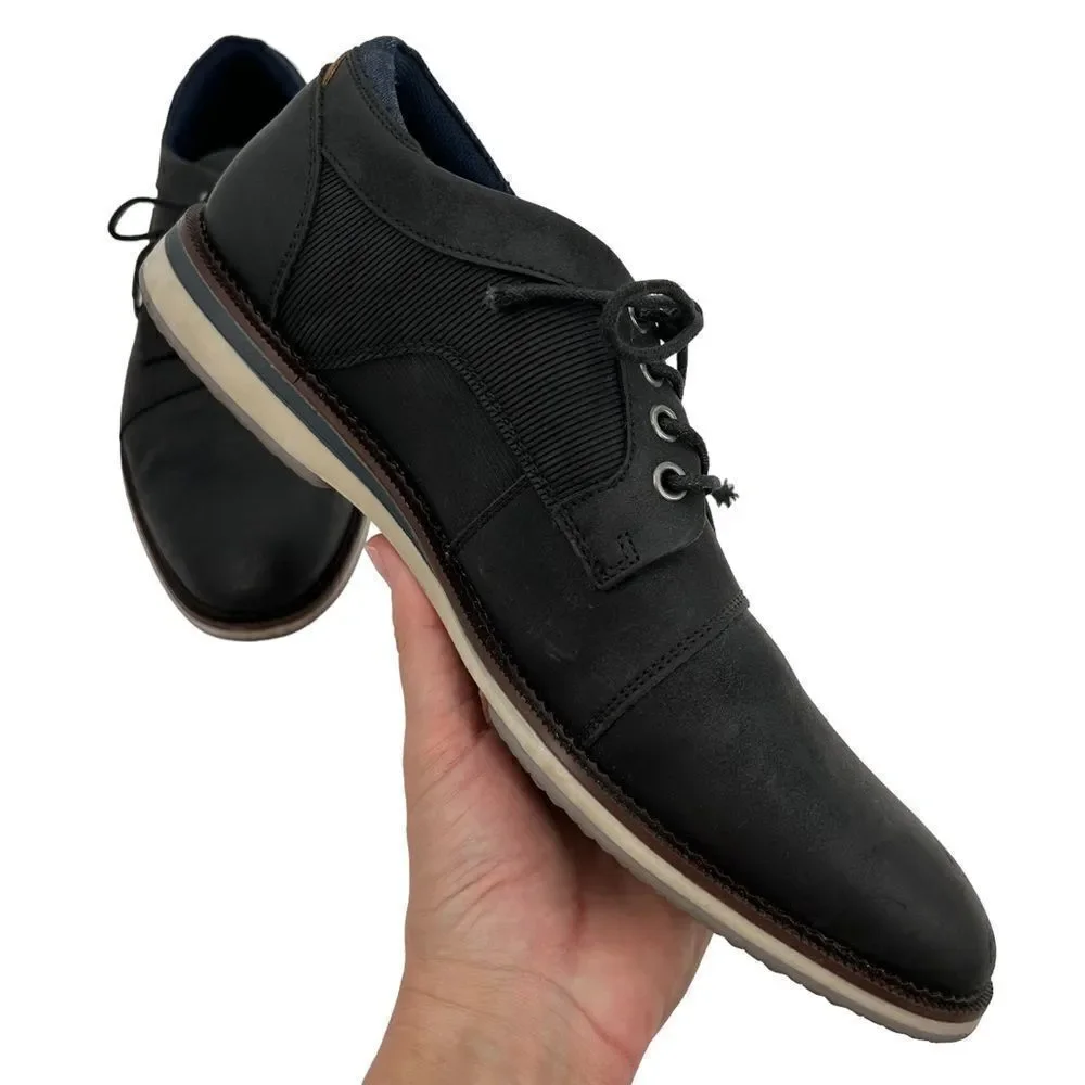 B52s by bull boxer black pu leather Oxford shoe size 10